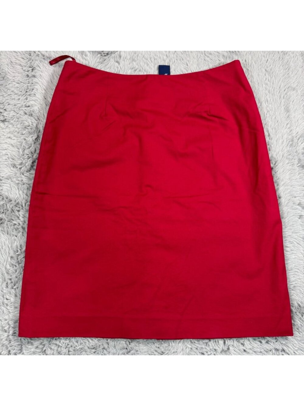 Gap Knee-Length Skirt Women's 2 Red Cotton Straight & Pencil Business Stretch